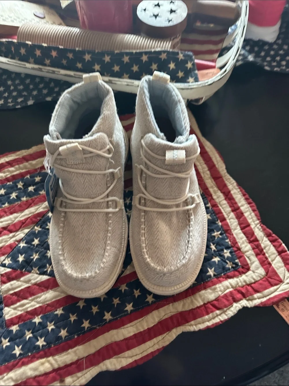 Hey Dude Kids Slip-On Sneakers in Light Beige